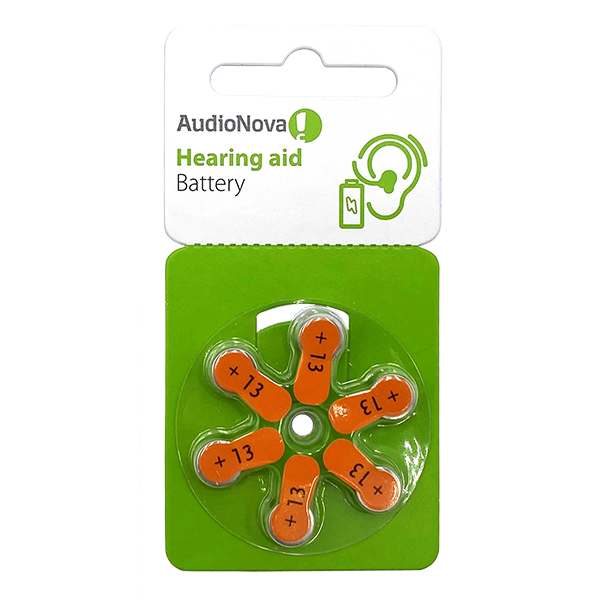AudioNova Size 13 Hearing Aid Batteries - 60 Cells