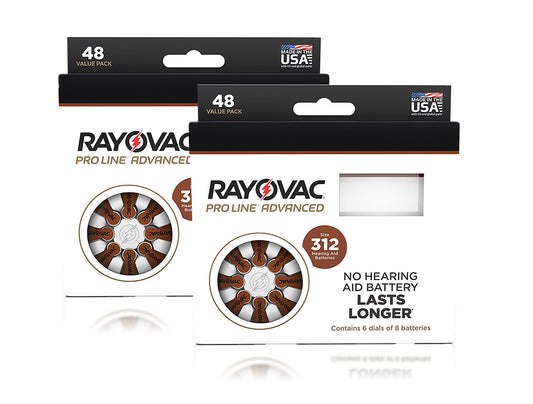 Rayovac Proline Advanced Size 312 Hearing Aid Batteries - 96 Cell Pack