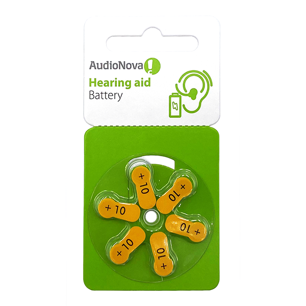 AudioNova Size 10 Hearing Aid Batteries - 60 Cells