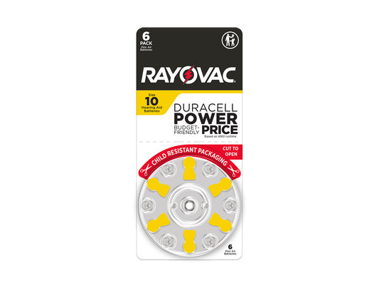 Rayovac Size 10 Hearing Aid Batteries - 60 Cell Pack