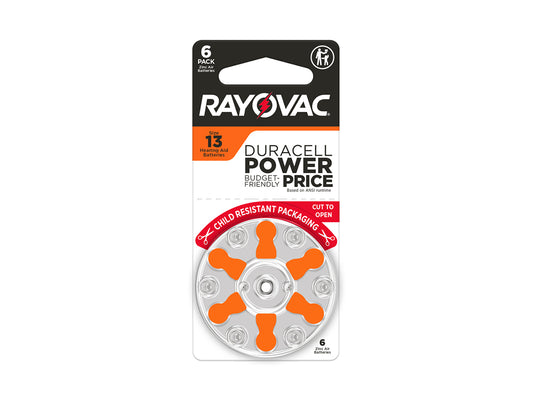 Rayovac Size 13 Hearing Aid Batteries - 60 Cell Pack