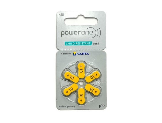 Power One Size 10 Hearing Aid Batteries - 60 Cells